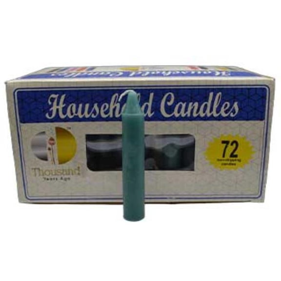 AzureGreen C72GR 4 in. Household Candles - Green - Set of 72
