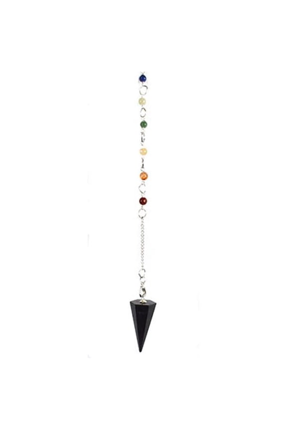 GP76SHU 6-Sided Shungite Chakra Pendulum
