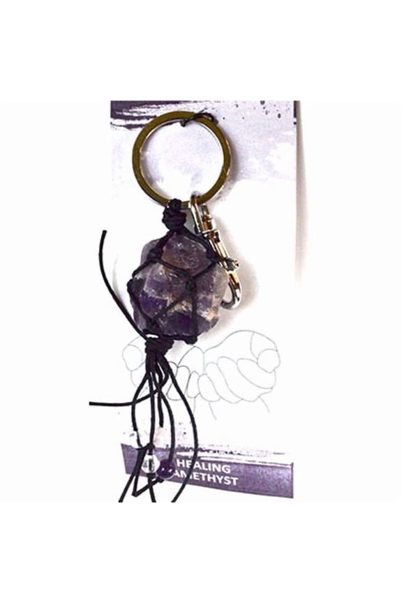 JKHEA Handmade Healing & Amethyst Keychain