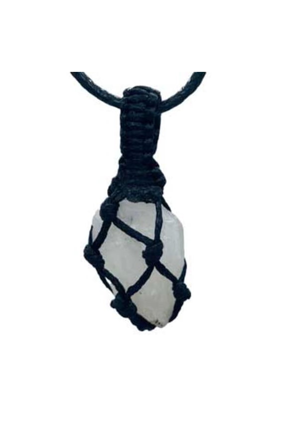 JTC314 Moonstone, Rainbow Rough Tread Cage Pendant