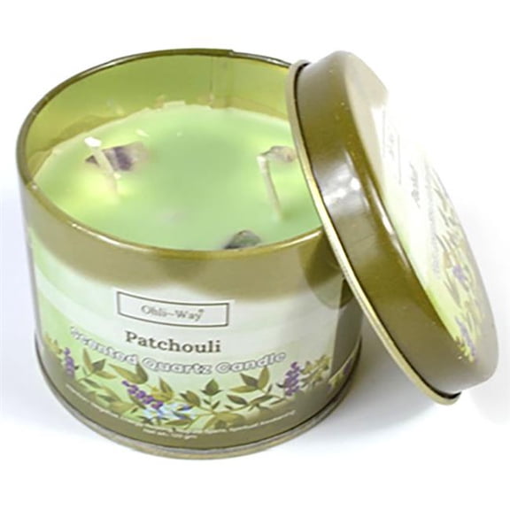 AzureGreen CTPAC Pachuli Patchouli Quartz Tin Candle