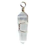 AzureGreen JWPSEL5 Selenite Wire Wrapped Point, Set of 5