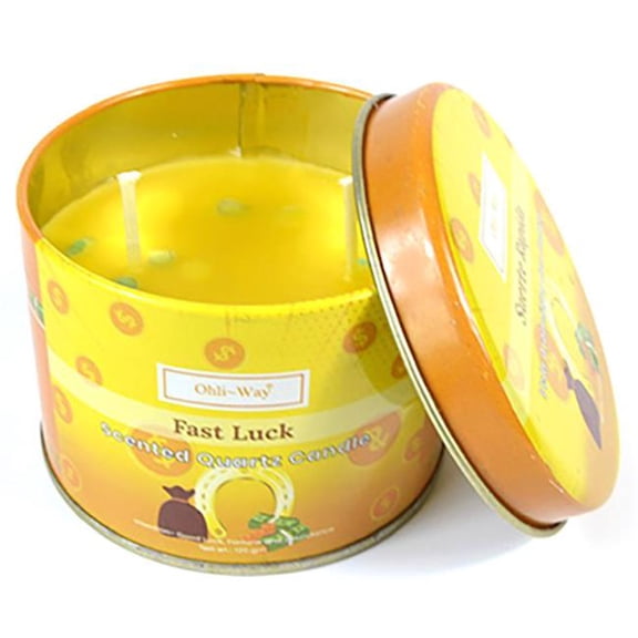 AzureGreen CTSUER Suerte Rapida Fast Luck Quartz Tin Candle