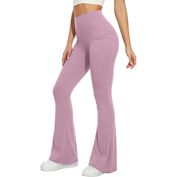 AzureSilk Black Flare Yoga Pants for Women Soft High Waist Leggings Tall & Long Pants for Women Black Yoga Pants For Women
