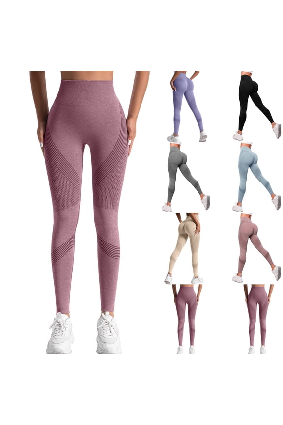 Gym Running Pants Activewear Pants For Women High Waisted Yoga Pants Tummy Control Workout Pants Soft Stretchy Compression Tights