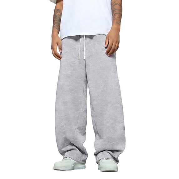 AzureSilk Men's Color Loose Wide Leg Sweatpants Men's Casual Fashion Sweatpants