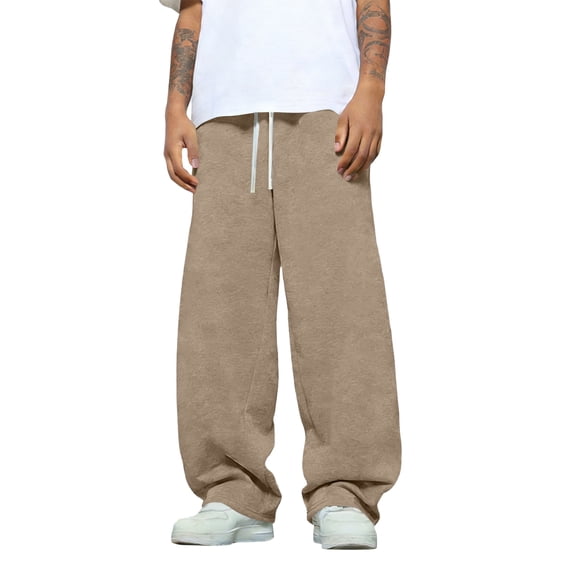 AzureSilk Men's Color Loose Wide Leg Sweatpants Men's Casual Fashion Sweatpants