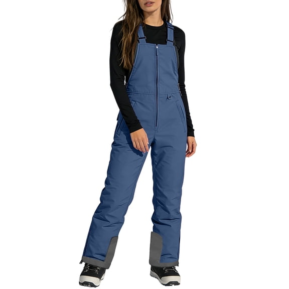 AzureSilk Women's Essential Insulated Ski Bibs Water Resistant Snow Pants for Skiing & Snowboarding Ski Pants Women Insulated Ski Bib Overalls Snowboarding Pants