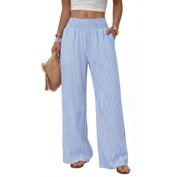 AzureSilk Womens Wide Leg Pants Woman High Waist Trousers with Pockets Casual Lounge Business Pants For Women Trousers Pants, Size S-XL