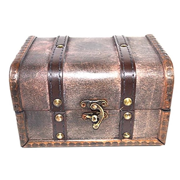 Azuregreen FBABX02 4.5 x 6.25 x 3.75 in. Antique Wood Box, Brown
