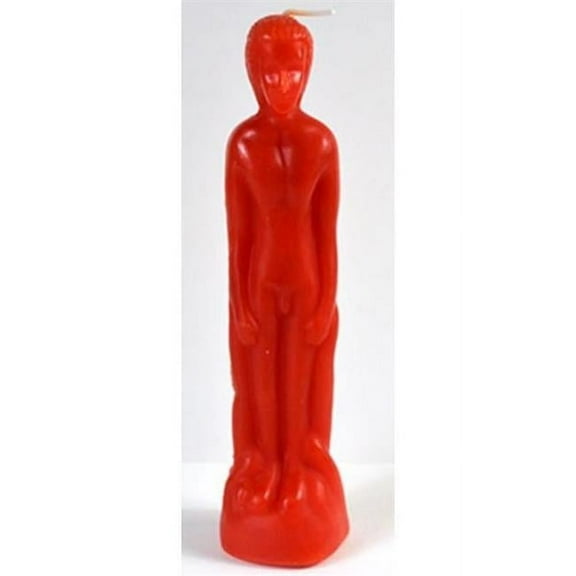 Azuregreen CMALR 8 in. Red Male Candle