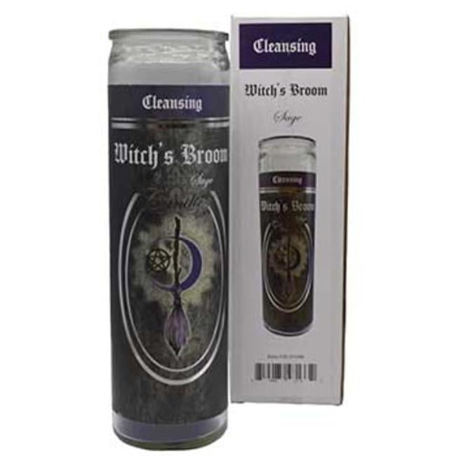 Azuregreen CJWITB 90-Hour Witch Broom Jar Candle - Sage