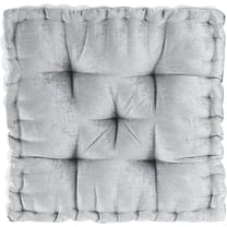 Azza Floor Pillow, Large Cushions Sitting for Adults, Floor Pillow for Meditation or Yoga, Lustrous Chenille Tufted with Scalloped Edges for Bench/Chair Cushion,