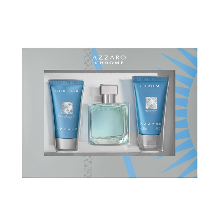 Azzaro chrome 3 2025 piece gift set
