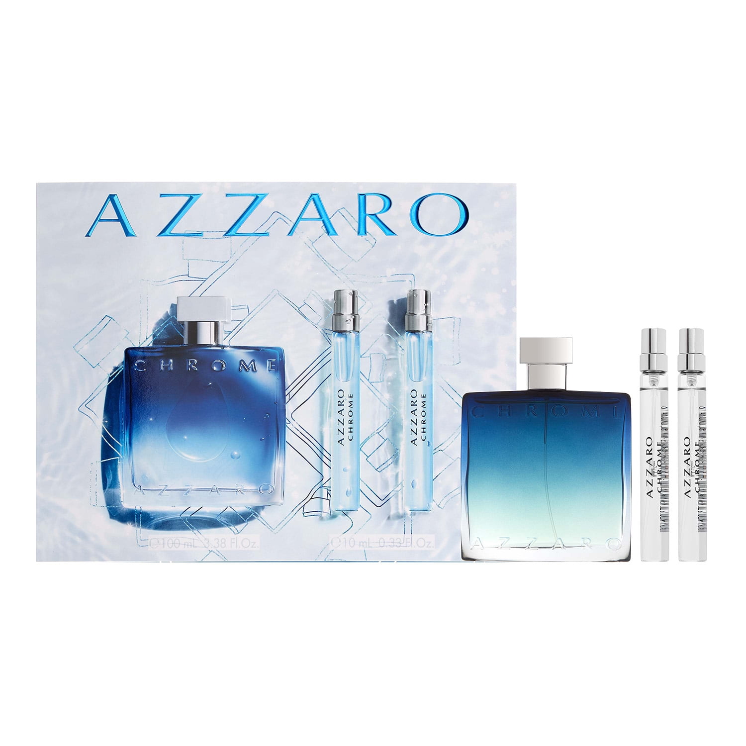Azzaro Chrome Men's Cologne Gift Set, 3-Piece Travel Martinique Ubuy