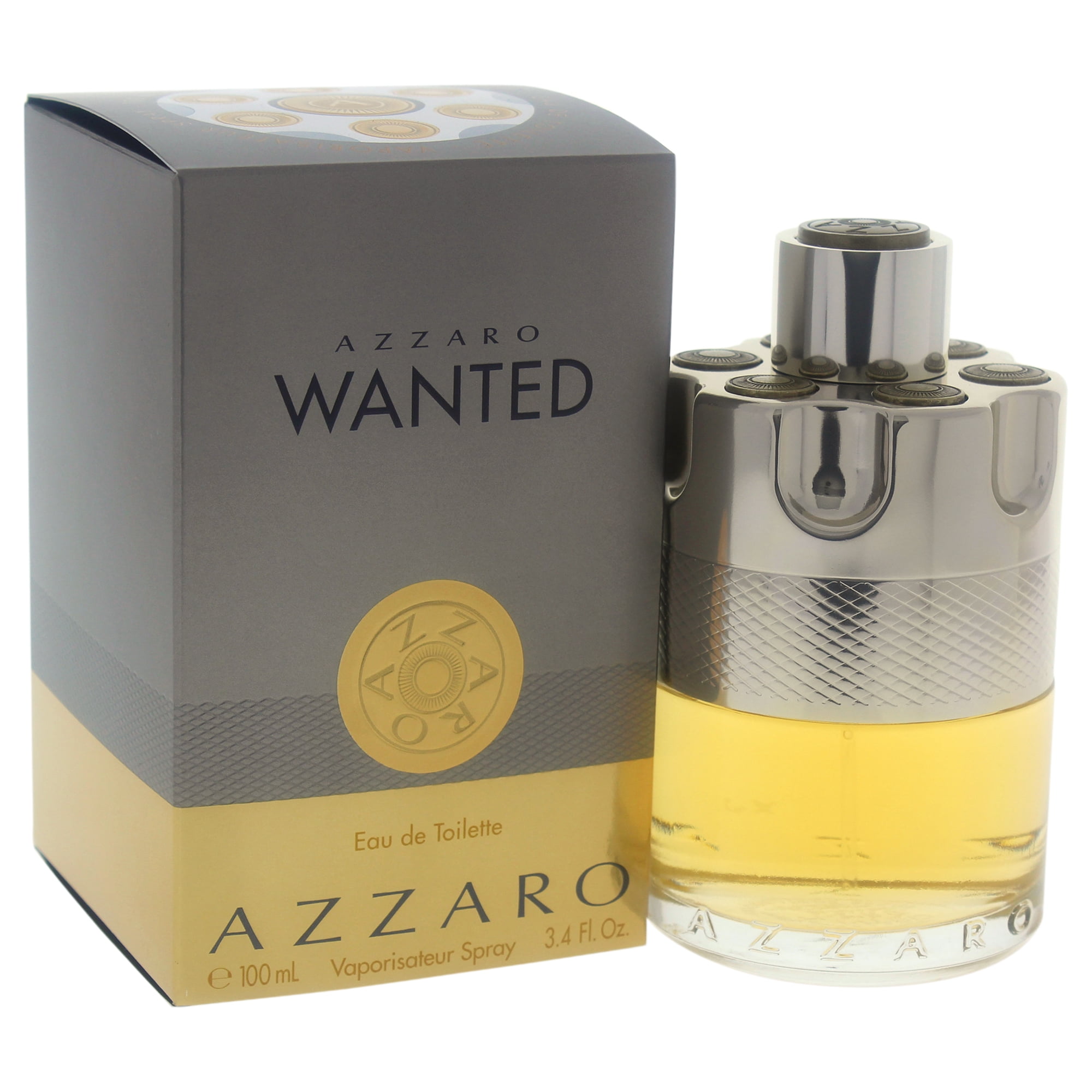 Azzaro Wanted Men's EDT Perfume, Woody Spicy Fragrance, 3.4 oz