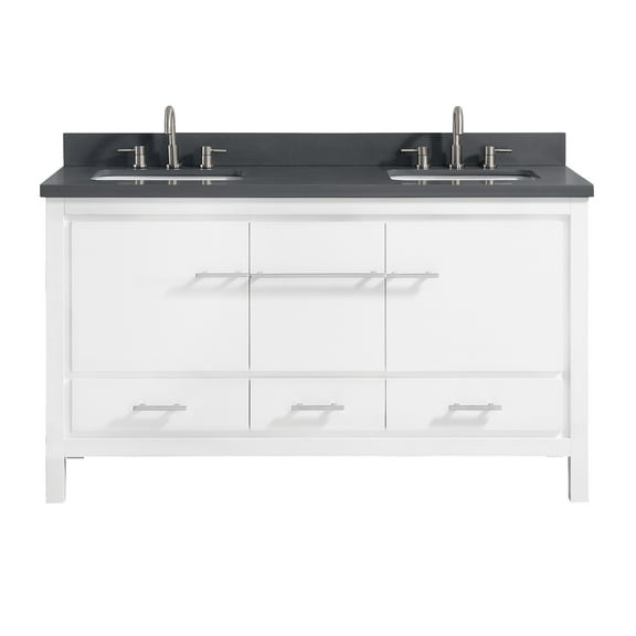 Azzuri Riley-Vs61 Riley 61" Double Vanity Set - White