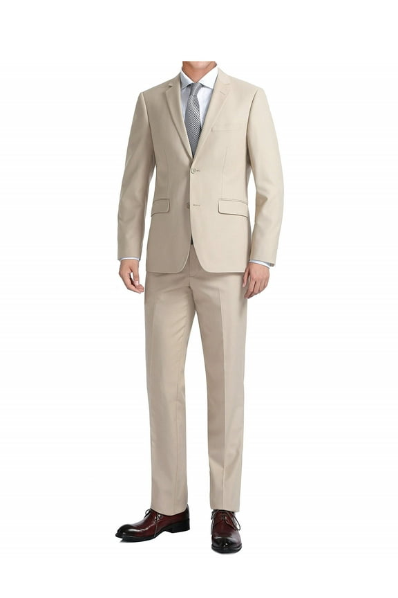 2-Piece Suit Set with Jacket and Dress Pants, Slim Fit