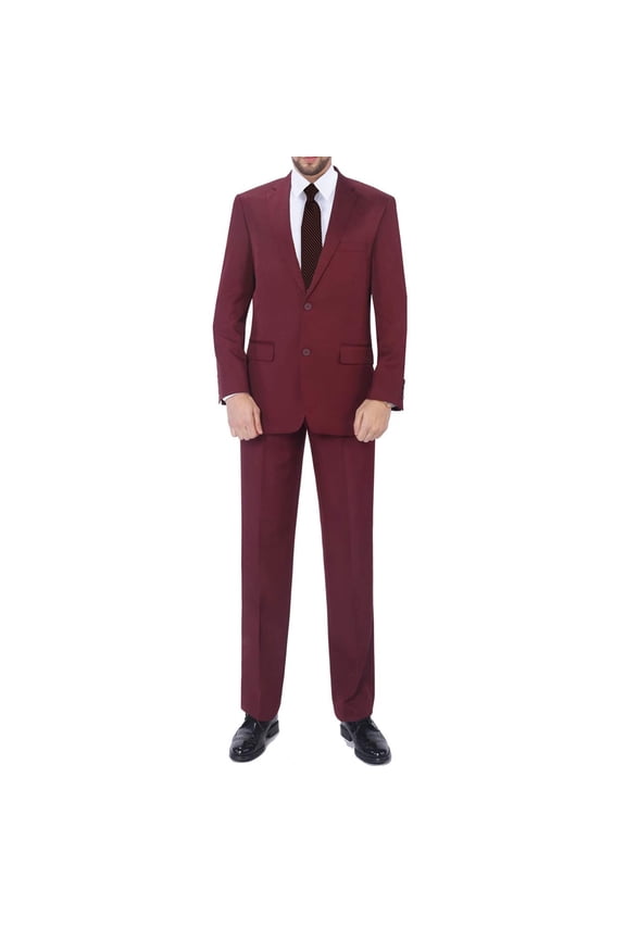 2-Piece Suit Set with Jacket and Dress Pants, Slim Fit