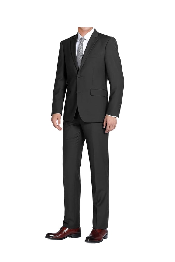 2-Piece Suit Set with Jacket and Dress Pants, Slim Fit