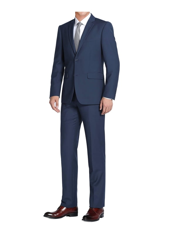 2-Piece Suit Set with Jacket and Dress Pants, Slim Fit