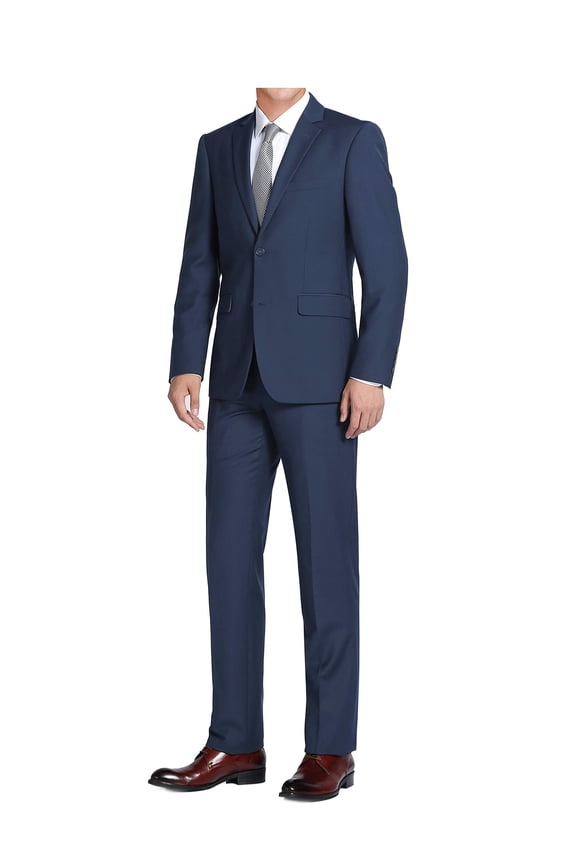 2-Piece Suit Set with Jacket and Dress Pants, Slim Fit
