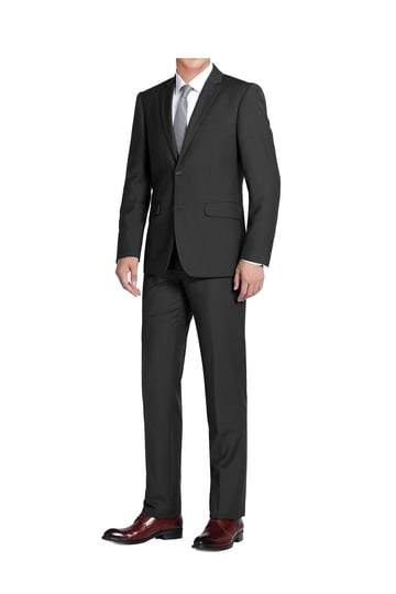 slim fit dress slacks Men's Light Grey Slim Fit Blazer Sport Coat with Black Pants