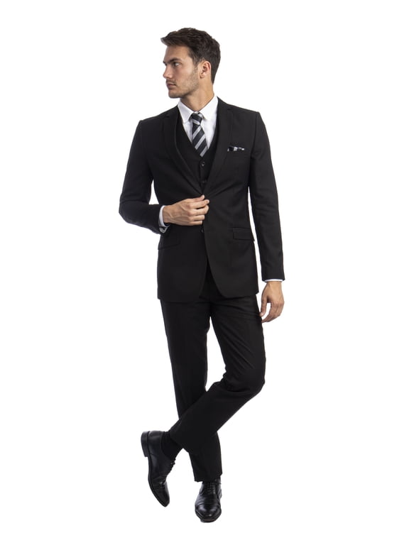 Men's 3-Piece Suit Set with Jacket, Vest, and Dress Pants