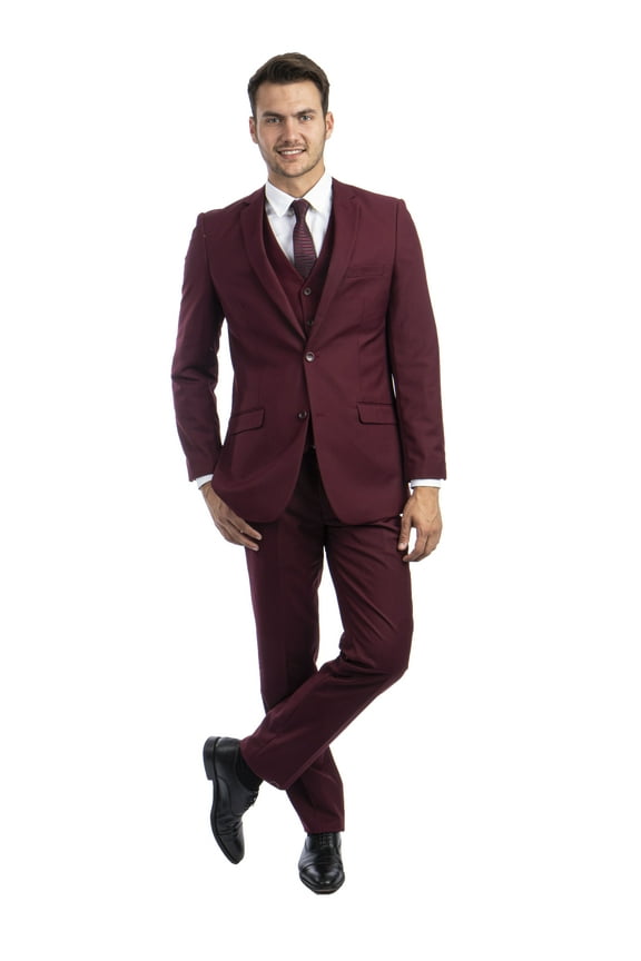 Men's 3-Piece Suit Set with Jacket, Vest, and Dress Pants