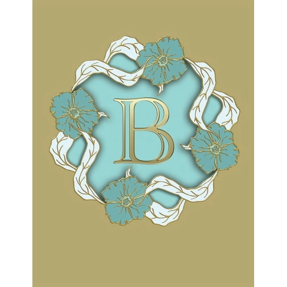 B: 100 Pages 8.5" X 11" Monogram Notebook College Ruled Line Paper, (Paperback)
