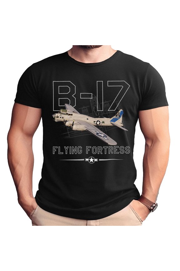 B-17 Los Lobos Flying Fortress Adult T-Shirt-Small