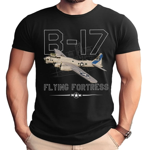 B-17 Los Lobos Flying Fortress Adult T-Shirt-Small