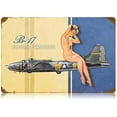 thumbnail image 1 of B-17 Pin Up Girl Retro Metal Air Force Series Tin Sign 8x12 inch Vintage Wall Decor Plaque Poster for Home Club Bar Pub Tavern Coffee Cafe Garage Home, 1 of 4