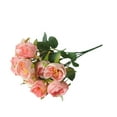 thumbnail image 1 of B 18 Inch Artificial Rose Bouquet With Multi Headed Flowers And Greenery For Wedding Handheld Centerpiece Home Spring Decoration, 1 of 7