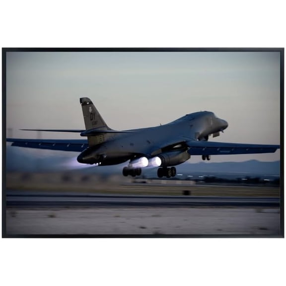 B-1B Lancer Wall Art Military Aviation Poster Air Force & Navy Decor for Hangar, Office, and Pilots Spaces Ideal Gift for Aviation Lovers