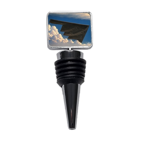 B-2 Spirit Stealth Bomber Airplane In Flight Illustration Wine Bottle Stopper Cap Plug