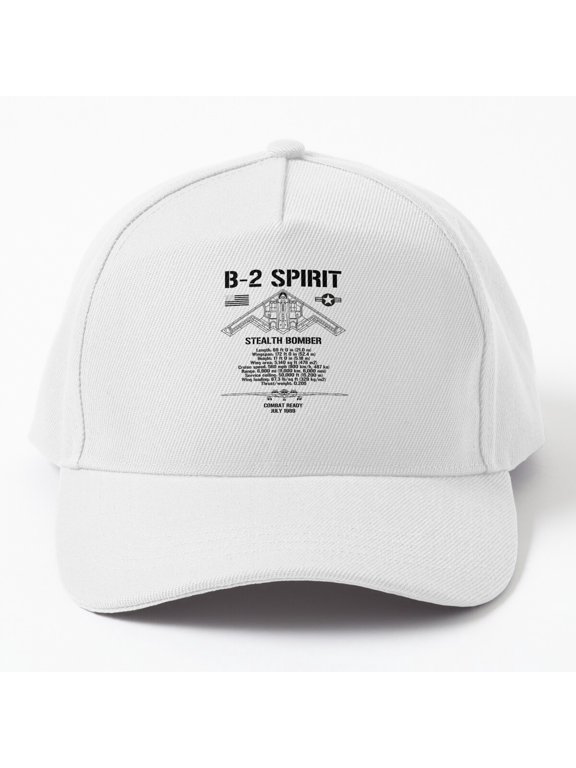 B-2 Spirit Stealth Bomber Baseball Cap, Military Aircraft Specs Aviation Design, Classic Hat