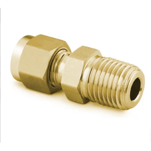 B-200-1-2BT | Swagelok Male Thermocouple Connector, 1/8" Tube : OD Compression x 1/8" Male : NPT, Brass
