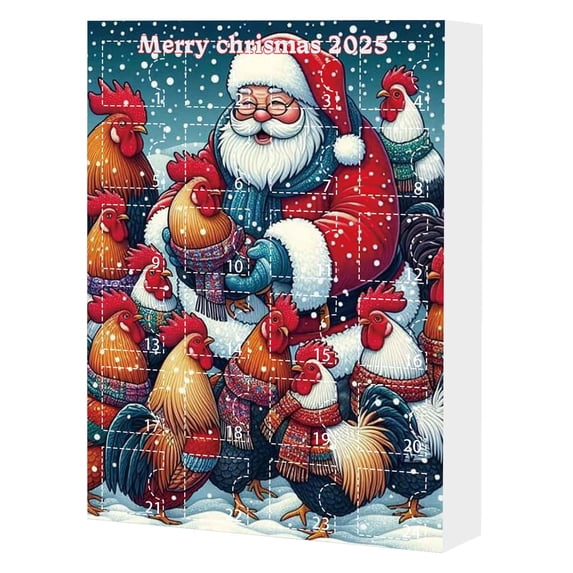 B 2025 Christmas Advent Countdown Calendar Acrylic Decorative Box With Number Cards Holiday Home Desk Decor Gift For Family Friends Kids Festive Season Celebration Style B