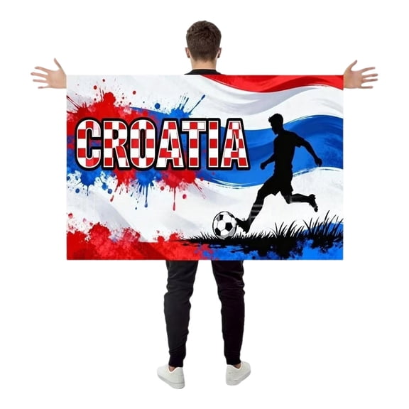 B 2026 World Cup Soccer Fan Cape Flag, Polyester Sleeve Banner With Team Colors, Supportive Wear For Games Events, Eye-Catching Design For Outdoor Celebrations