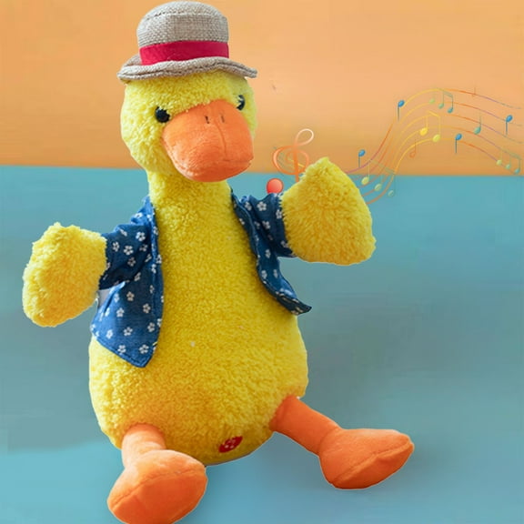 B 2026 Yellow Repeating Electric Duck Plush Toy For Children Singing Recording Dancing 2Xaa