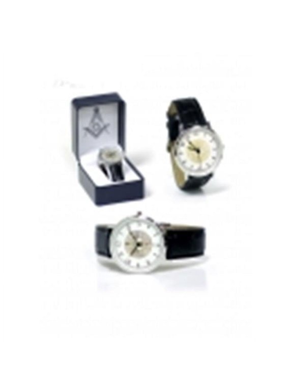 B-2204 Masonic Leather Band Wrist Watch