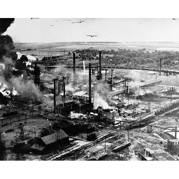 B-24 Liberator WWII Bomber Attack Style -1 - 24x36 Inch Laminated Aviation Poster - Stunning Detail and Bold Colors