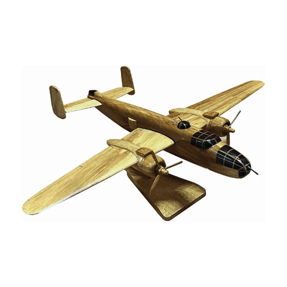 B-25 ( B25 ) Mitchell Mahogany Wood Desktop Aircraft Model