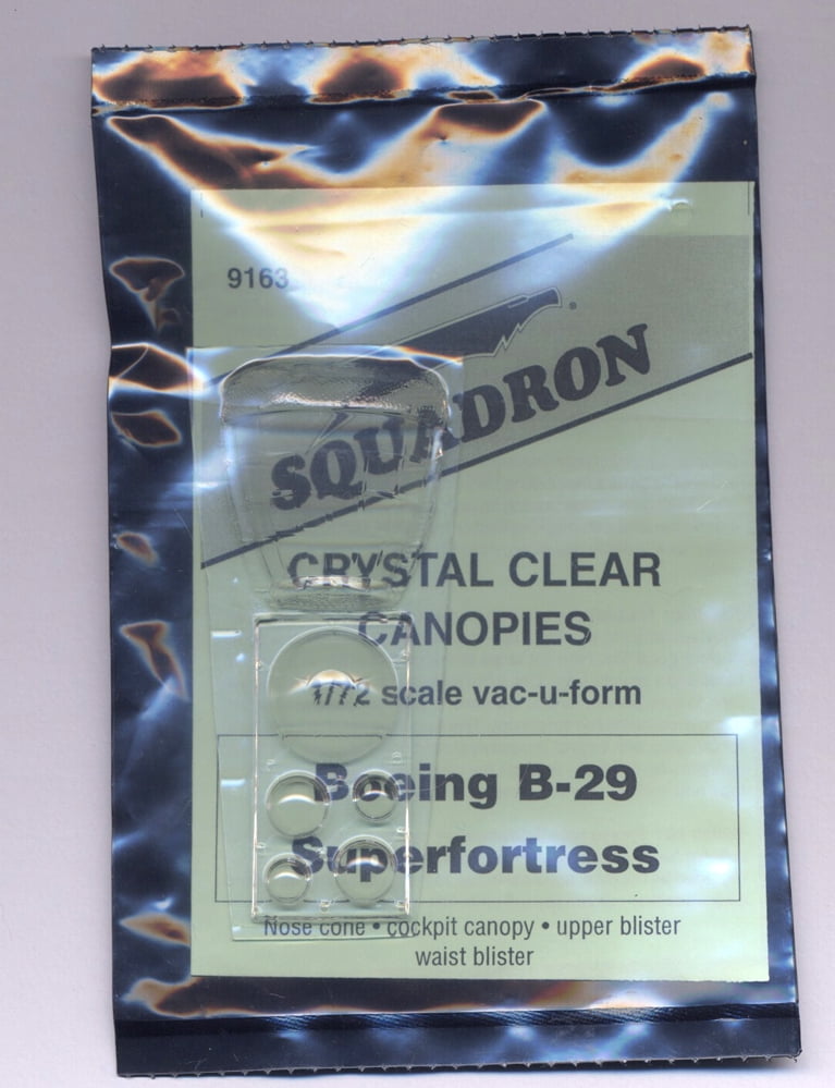 B29 Superfortress Vacuform Canopy, Glazing for Minicraft, Academy (1/