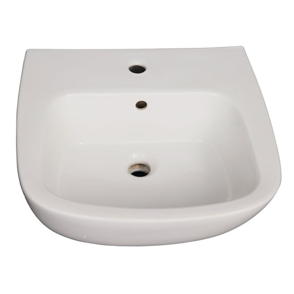 B/3-151WH Elena 600 Pedestal Lavatory Basin 1 Hole White