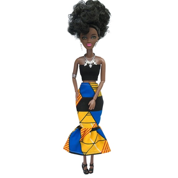 B 30Cm 6 Points Doll Girl Eco Friendly Black Baby Figure With Movable Joints For Kids Pretend Play And Cuddle