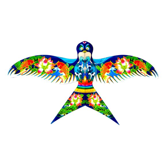 B 35 Cm Dynamic Swallow Kite For Kids With Fishing Rod Plastic Toy Outdoor Flapping Wing Design