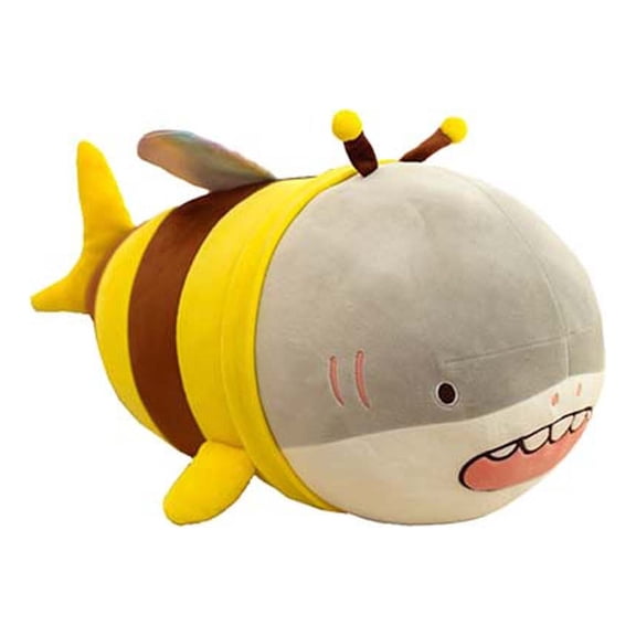 B 38Cm Soft Polyester Blue Striped Lying Pig Plush Doll For Kids Cuddly Stuffed Animal Toy