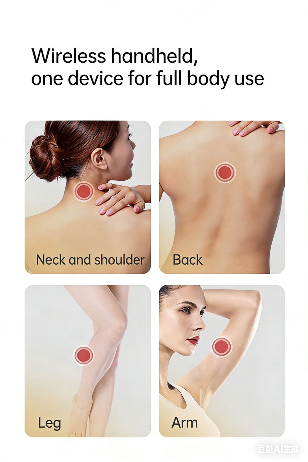B 4 In 1 Vacuum Massager Cupping Scraping Red Light Microcurrent Body Face Lifting Device Home Use